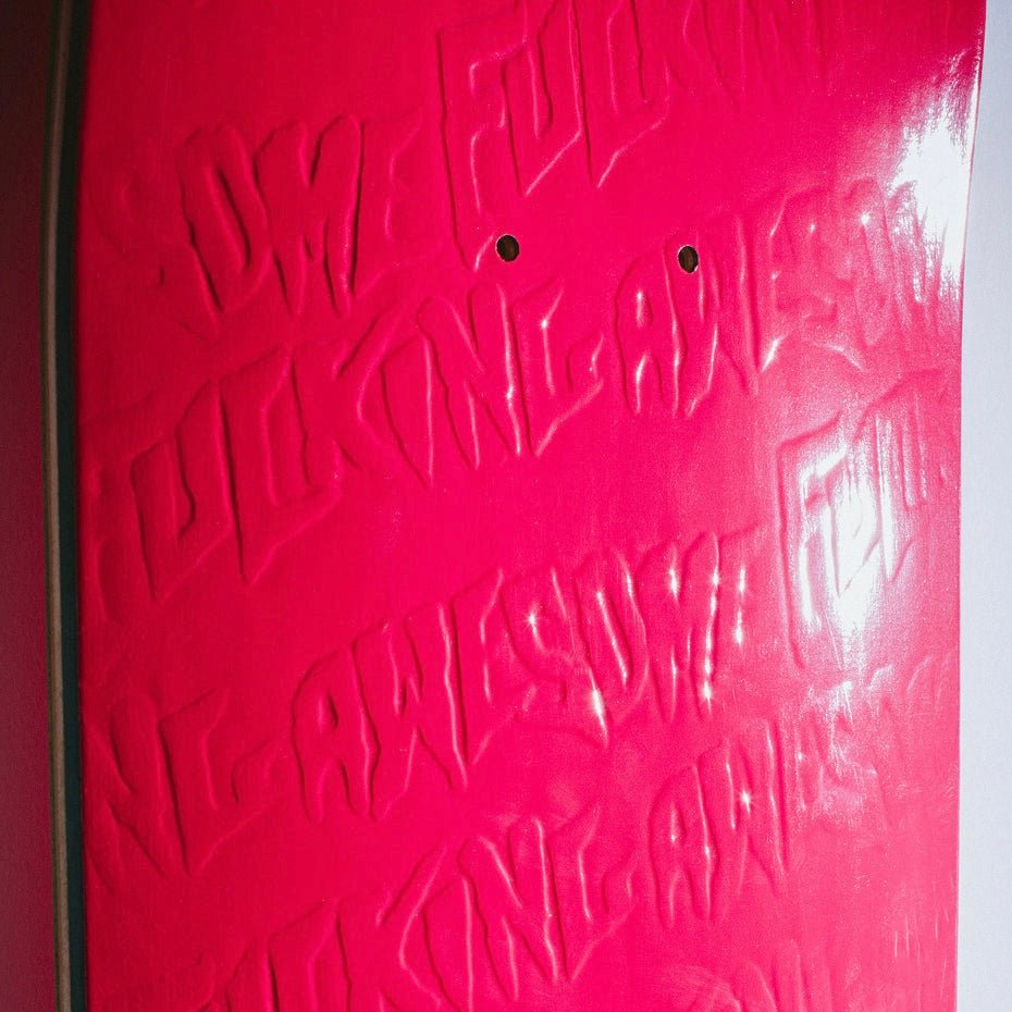 Fucking Awesome - Pink Stamped Embossed