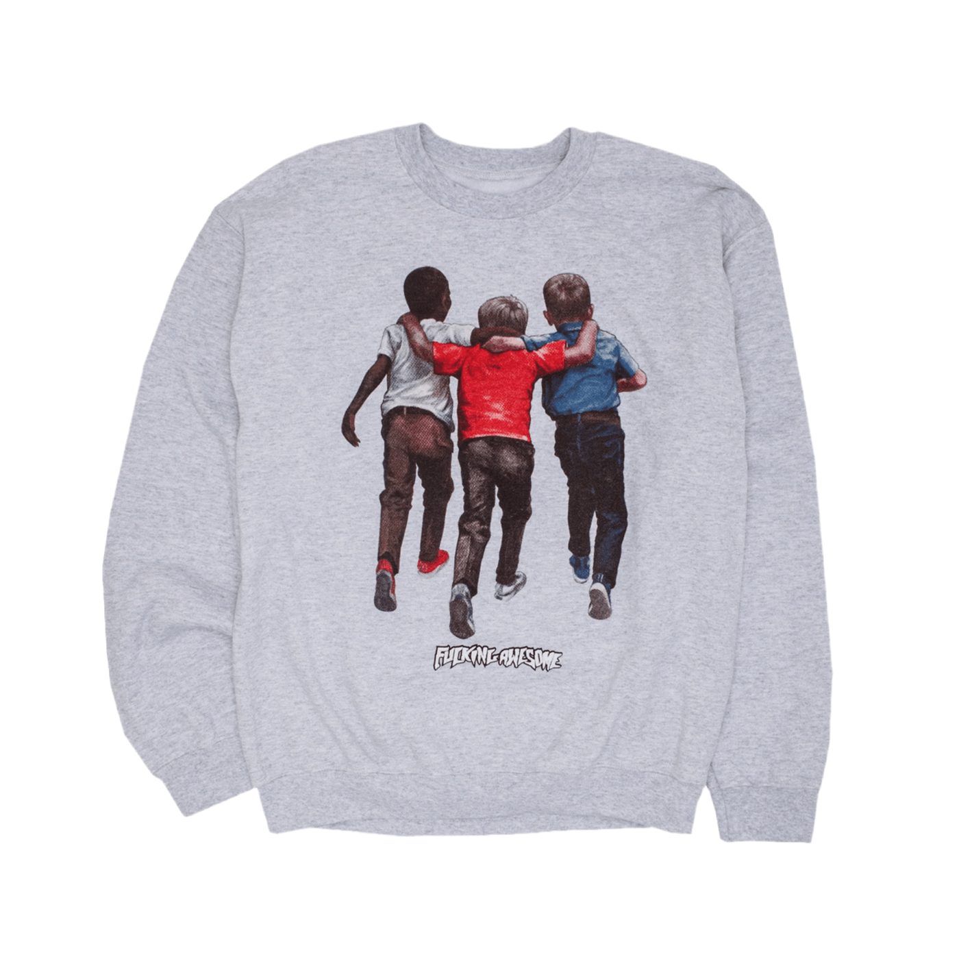 【FUCKING AWESOME】 KIDS ARE ALRIGHT CREWNECK (HEATHER GREY) Fucking Awesome - Kids Are Alright Crewneck (Heather Grey