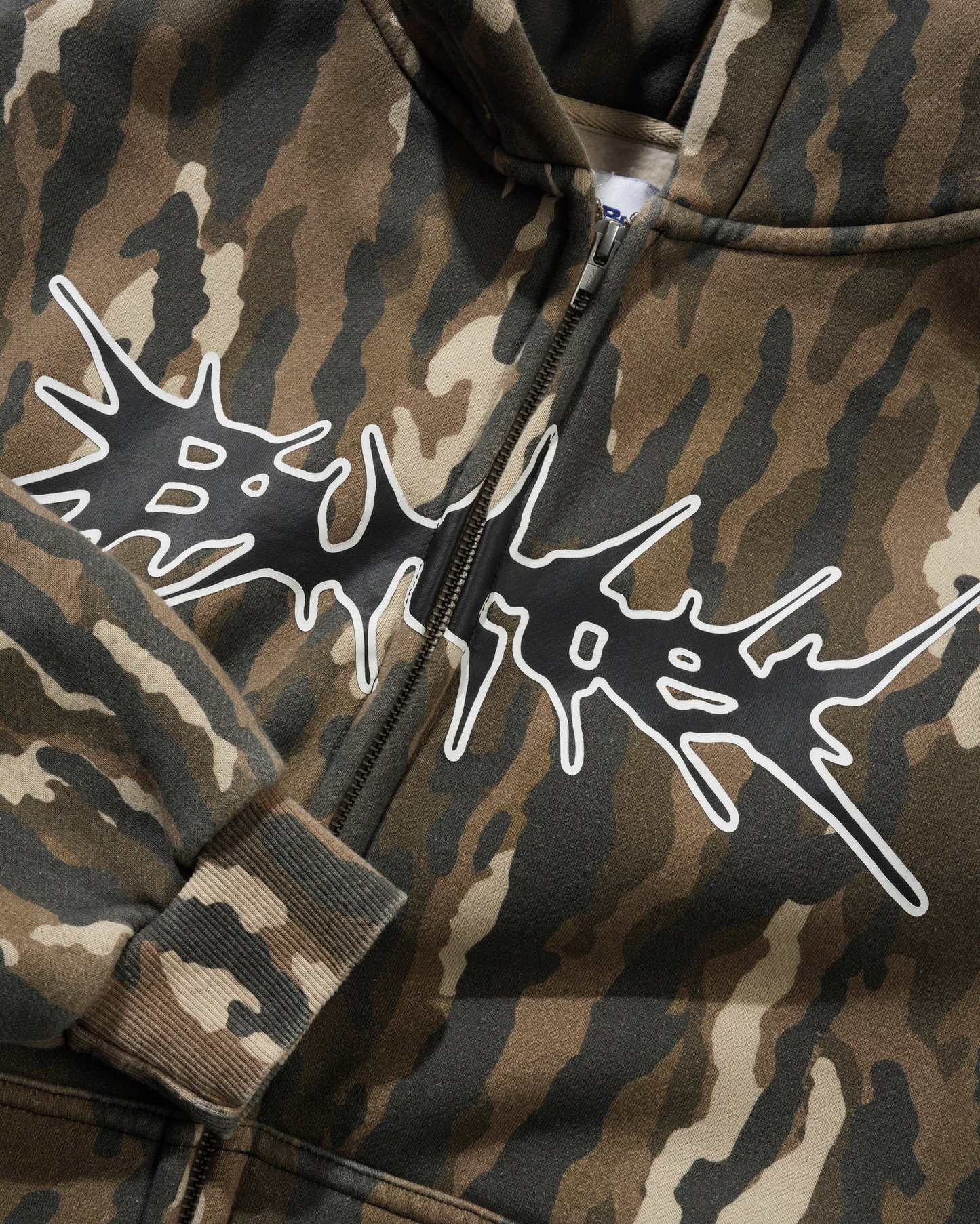 Butter - Nail Logo Zip-Thru Camo Hoodie