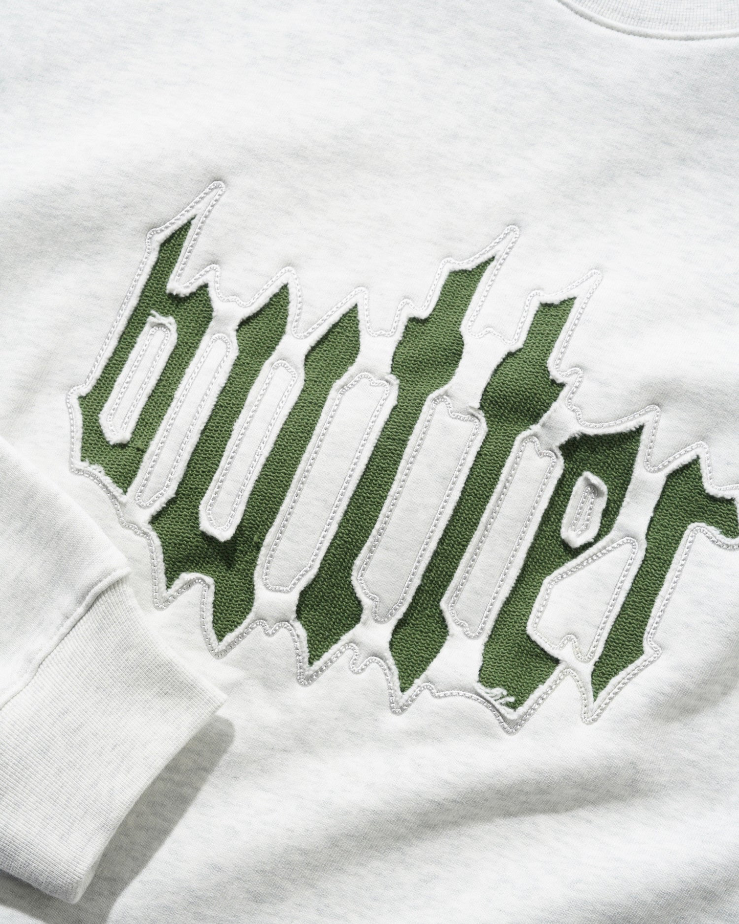 Butter - Cut Out Applique Ash Grey Crewneck