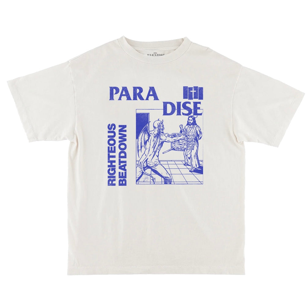 Paradise - Righteous Beatdown Off White Tee