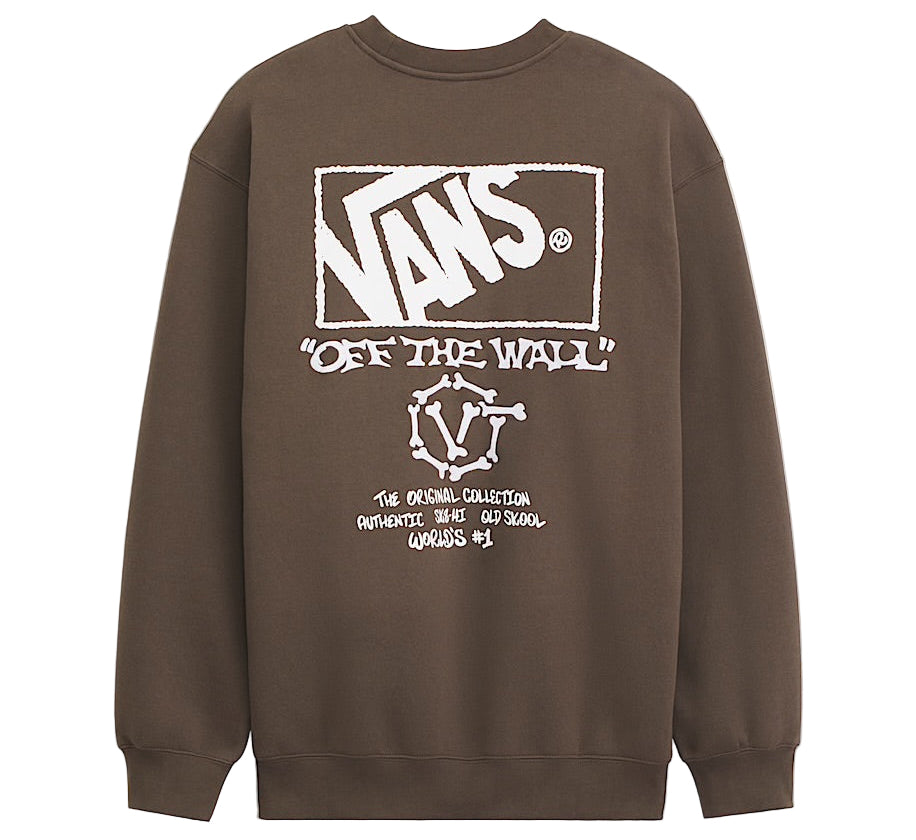 Vans - Circles Bones Formula Brown Crewneck