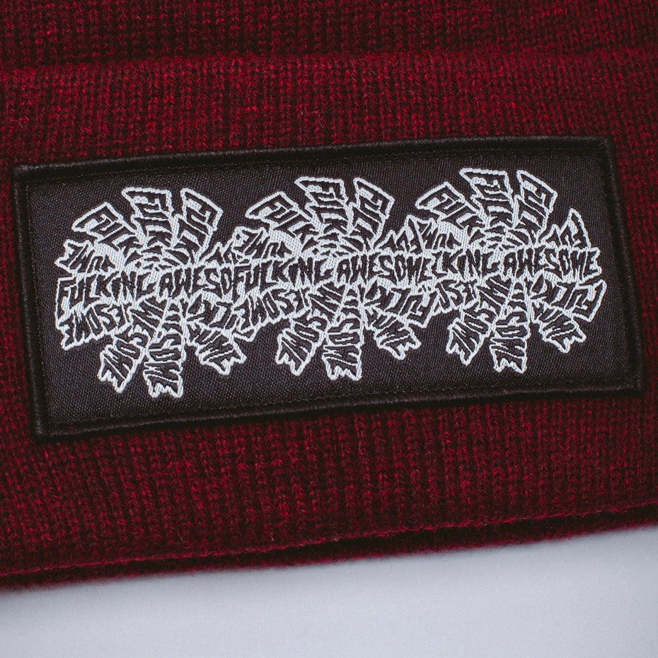 Fucking Awesome - Three Spiral Edge Stitch Beanie