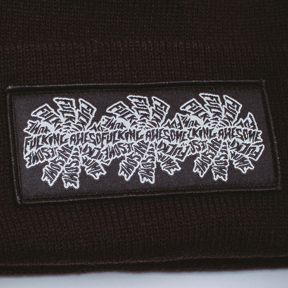 Fucking Awesome - Three Spiral Edge Stitch Beanie
