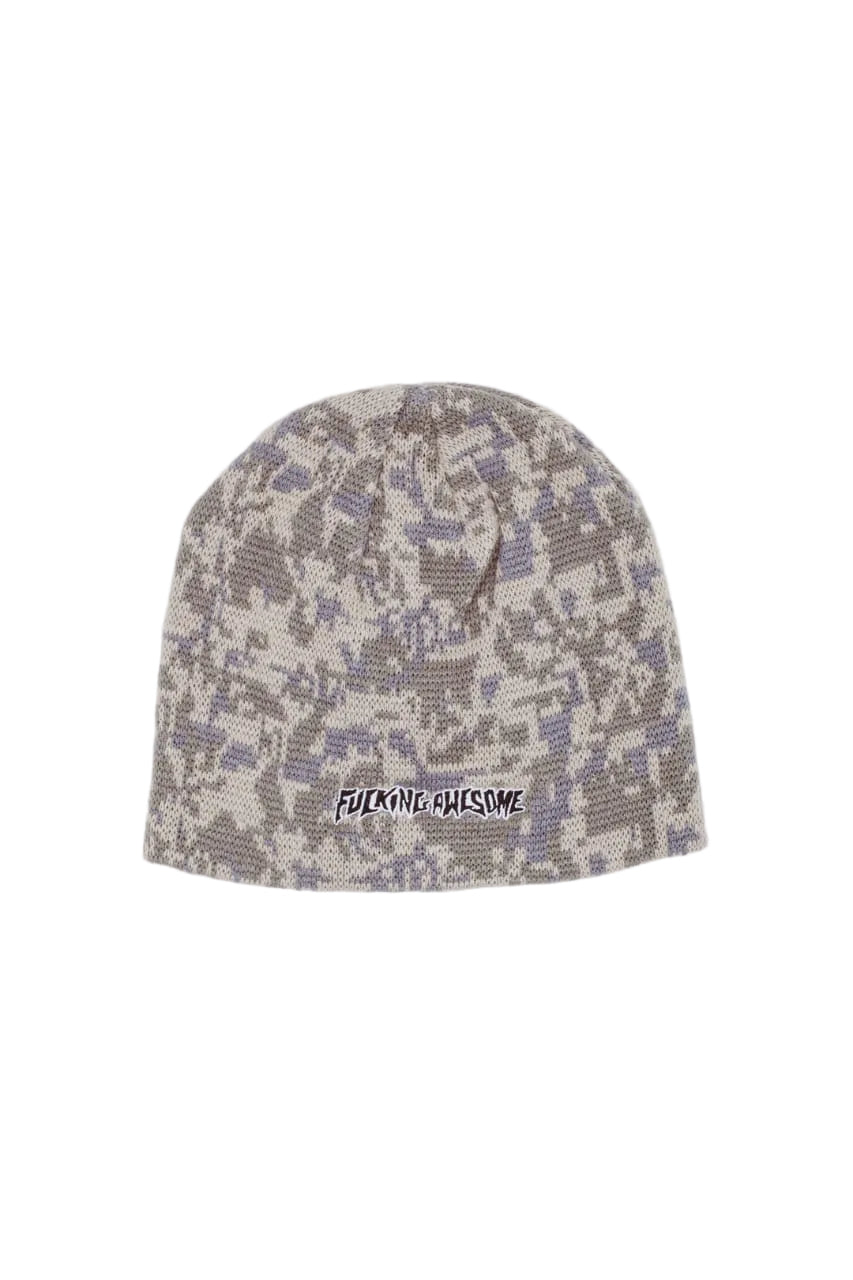 Fucking Awesome - Embroidered Stamp Logo Skully Beanie