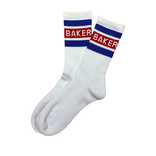 Baker - Red Stripe White Socks