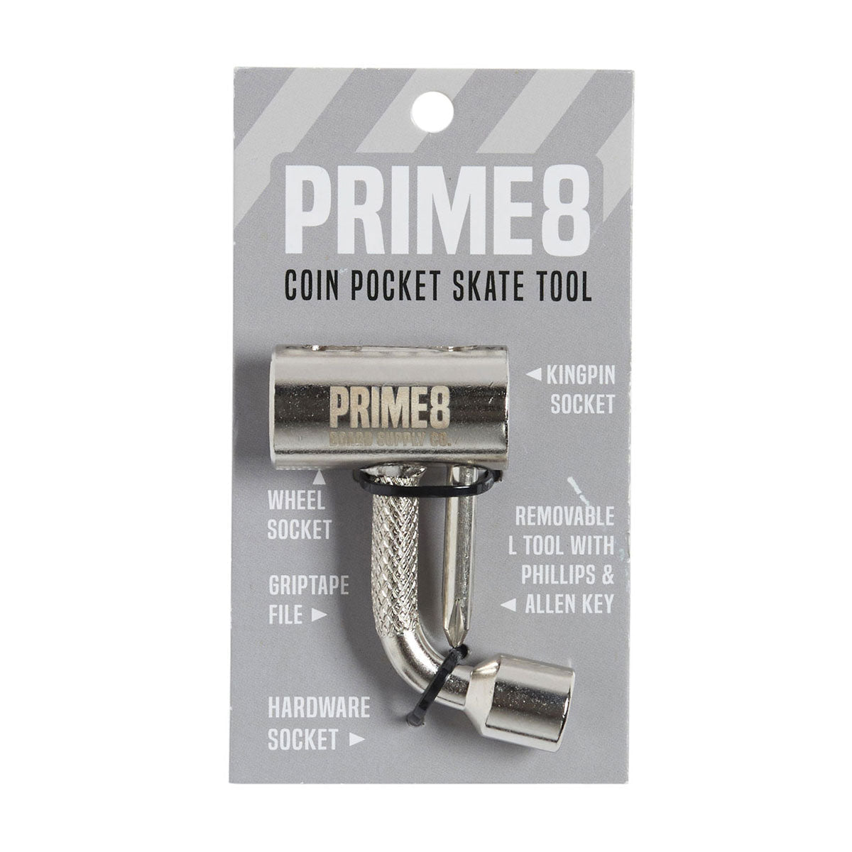 Prime8 - Coin Pocket Skate Tool Silver