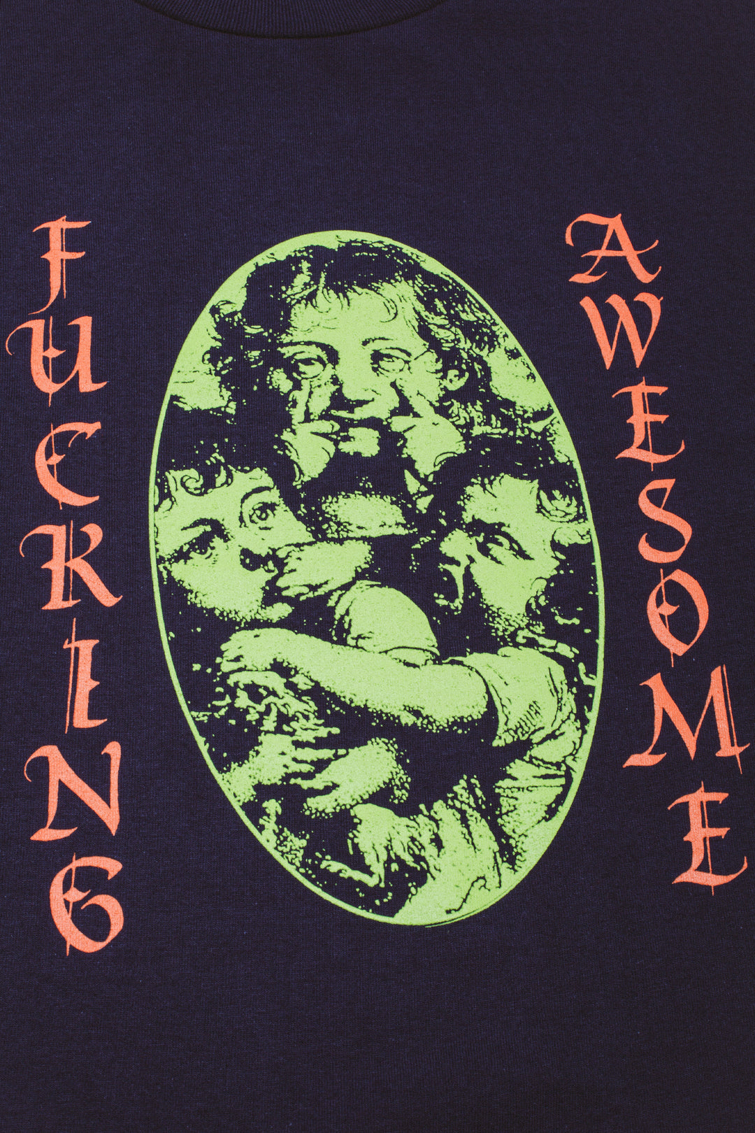 Fucking Awesome - Mischievous Faces Navy Tee