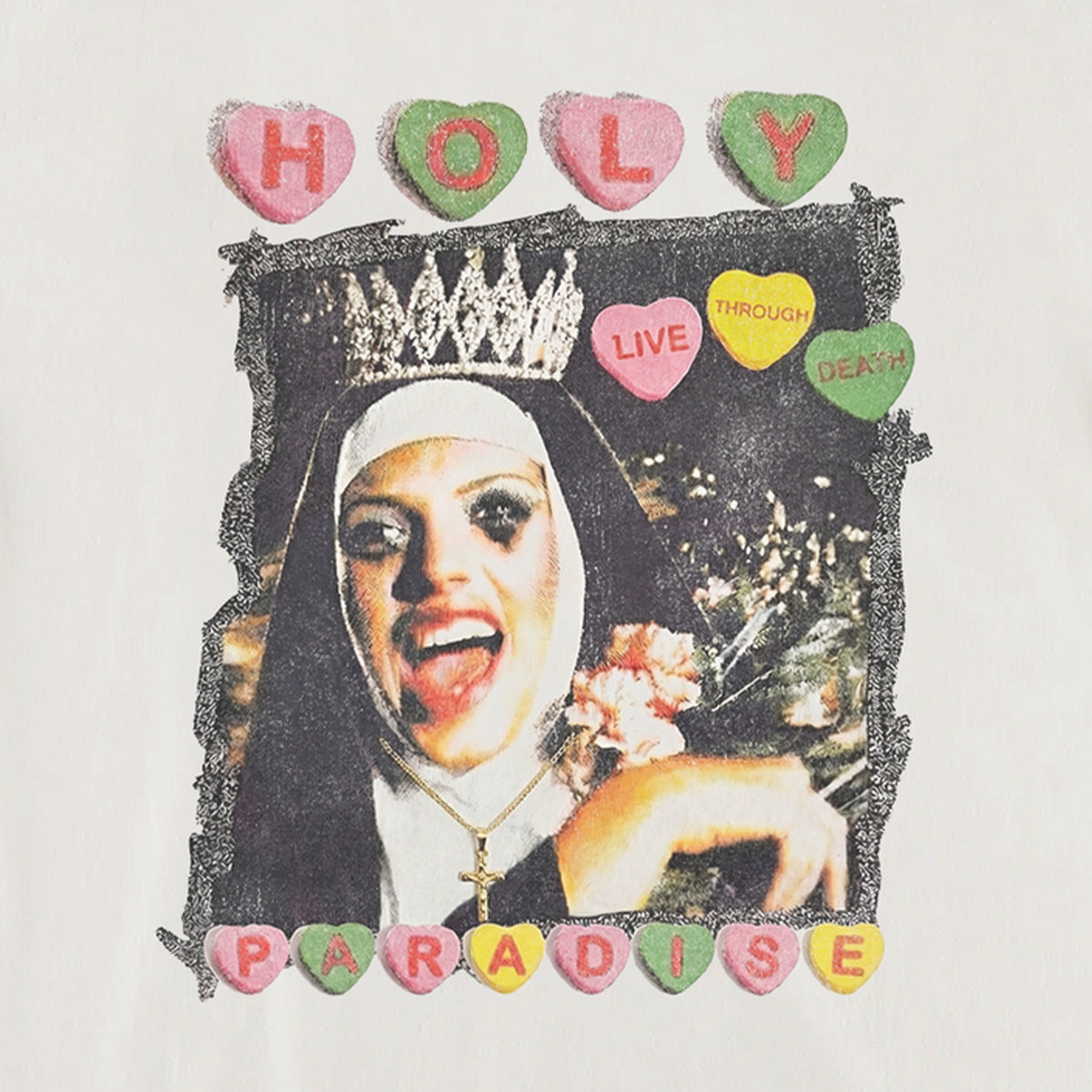 Paradise - Through Death Off White Tee