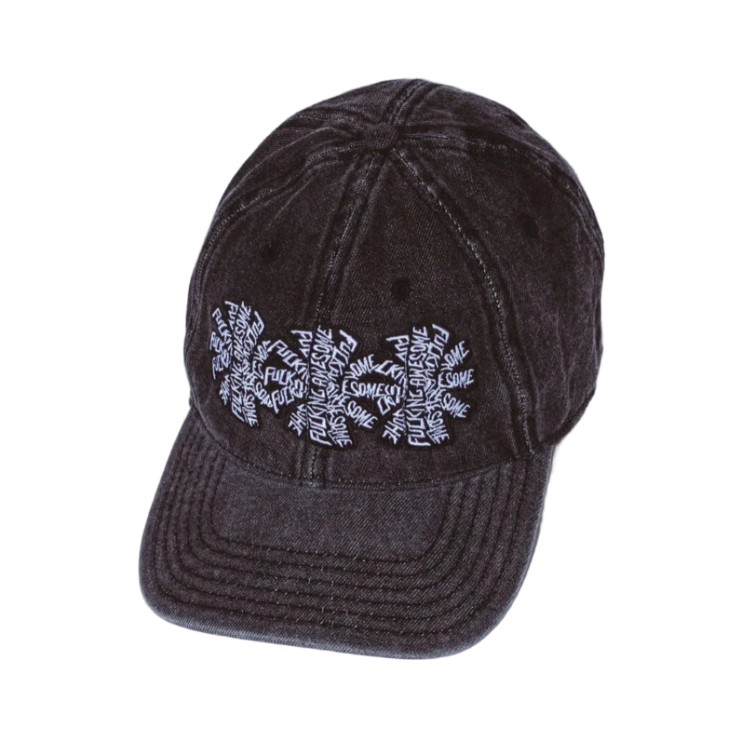 Fucking Awesome - Three Spiral Washed Denim 6 panel hat