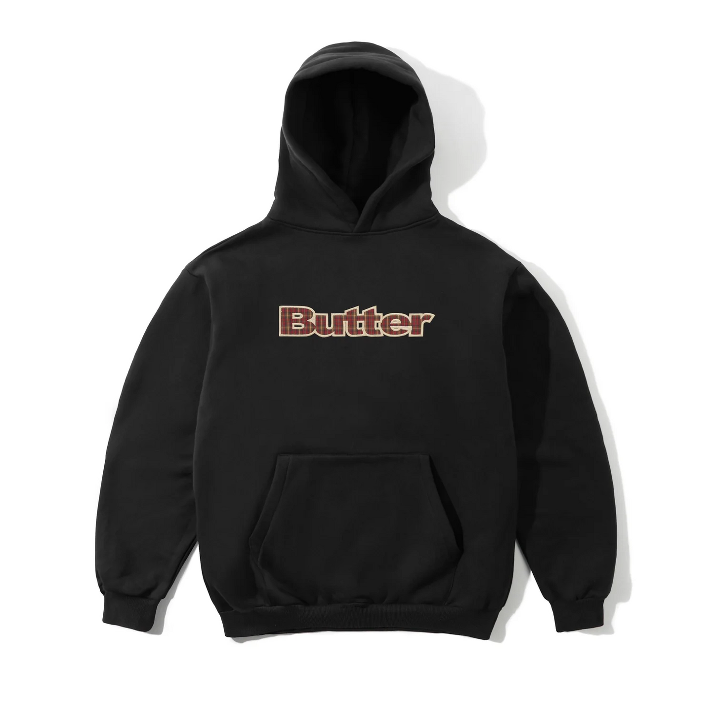 Butter - Plaid Logo Applique Pullover Hoodie