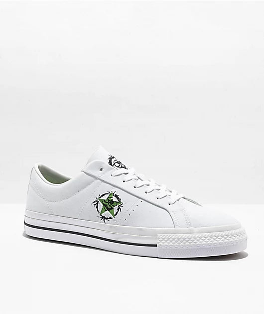 Converse - One Star Pro 2000s White & Green Shoes