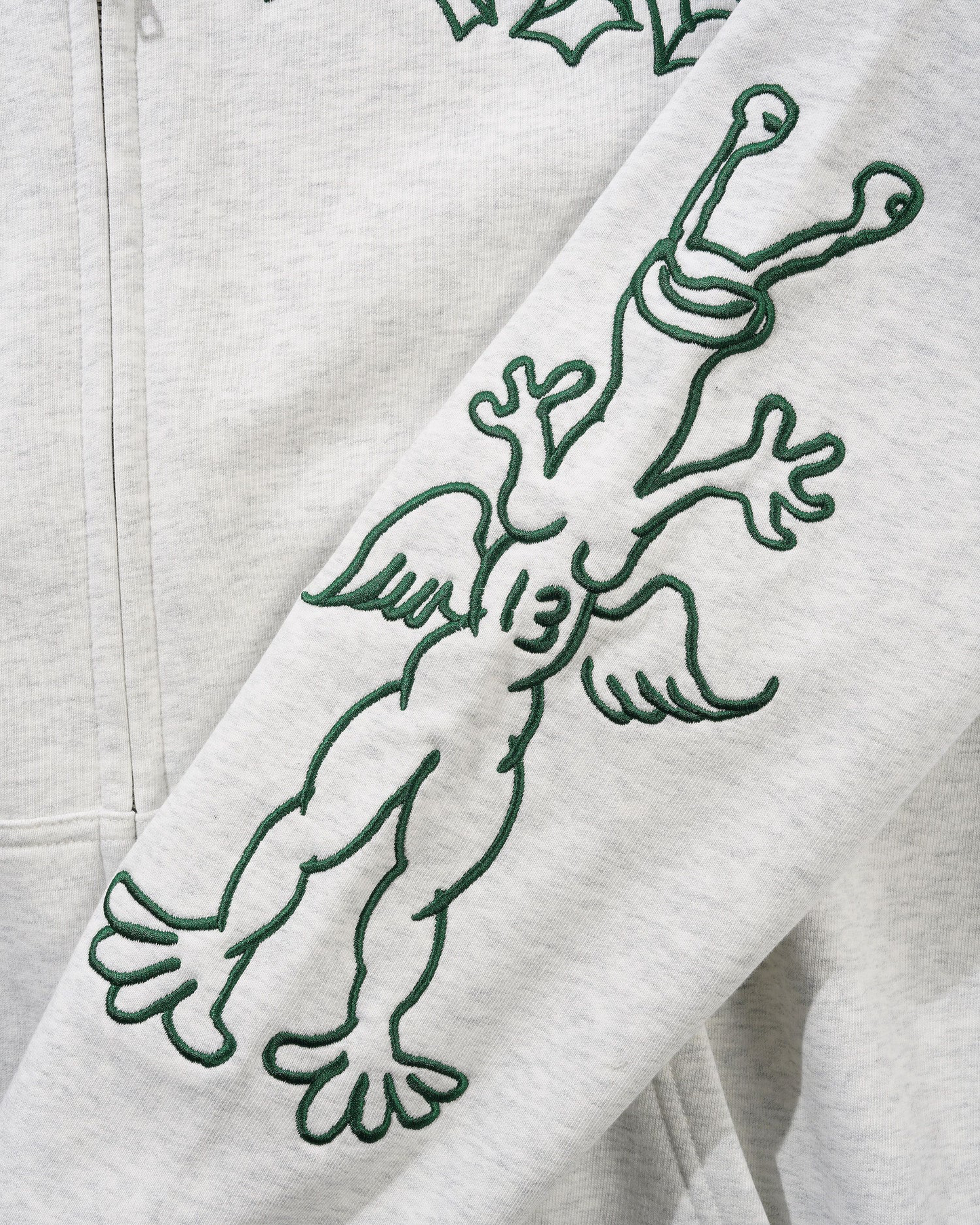 Butter - Thirteen Zip Thru Ash Grey Hoodie