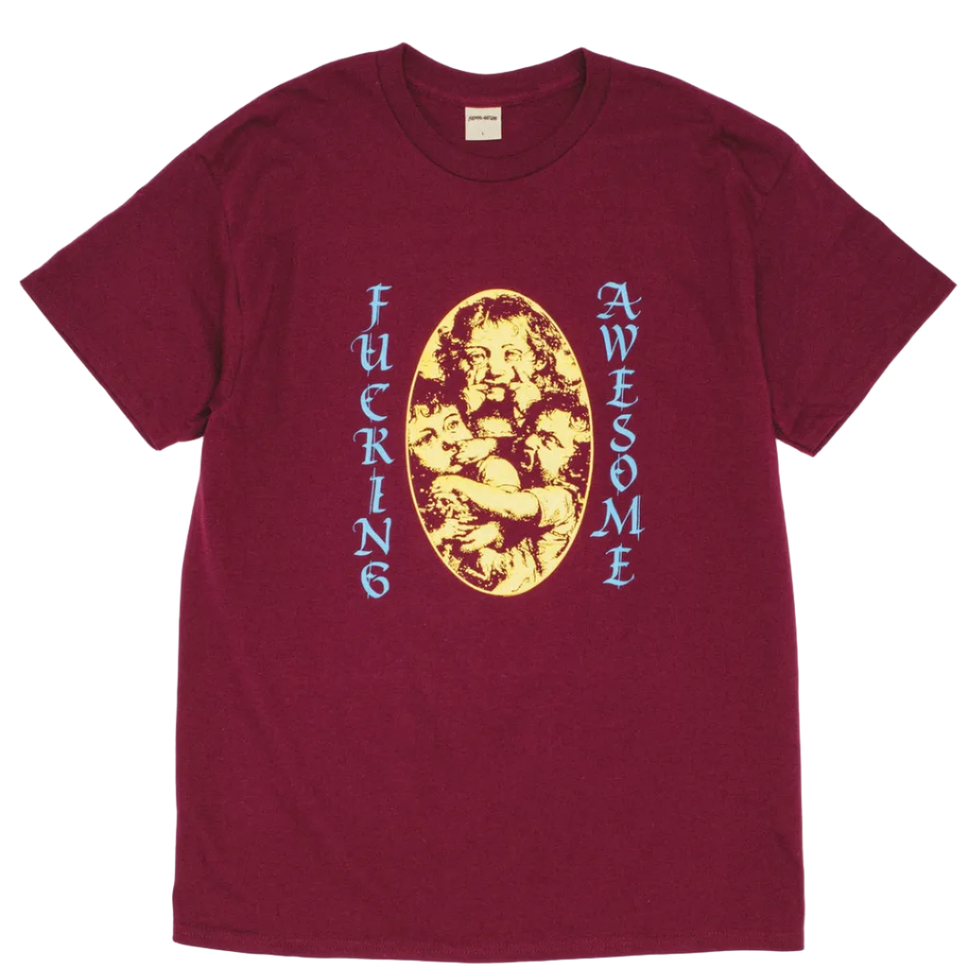 Fucking Awesome - Mischievous Faces Maroon Tee