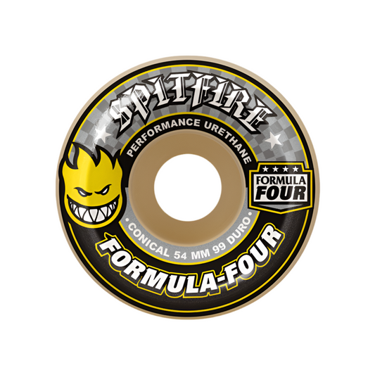 Spitfire Wheels - F4 99DU Conical Yellow 54mm