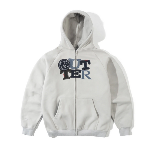 Butter - Patchwork Zip-Thru Hoodie
