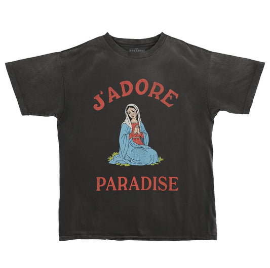 Paradise - J’ADORE Vintage Black Tee