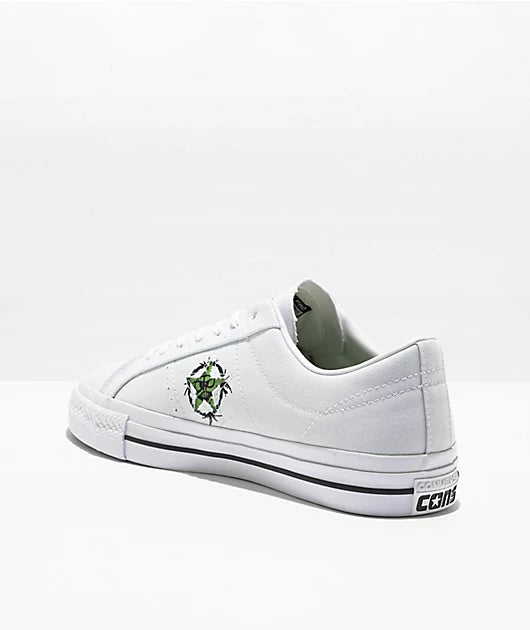 Converse - One Star Pro 2000s White & Green Shoes