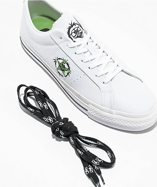 Converse - One Star Pro 2000s White & Green Shoes