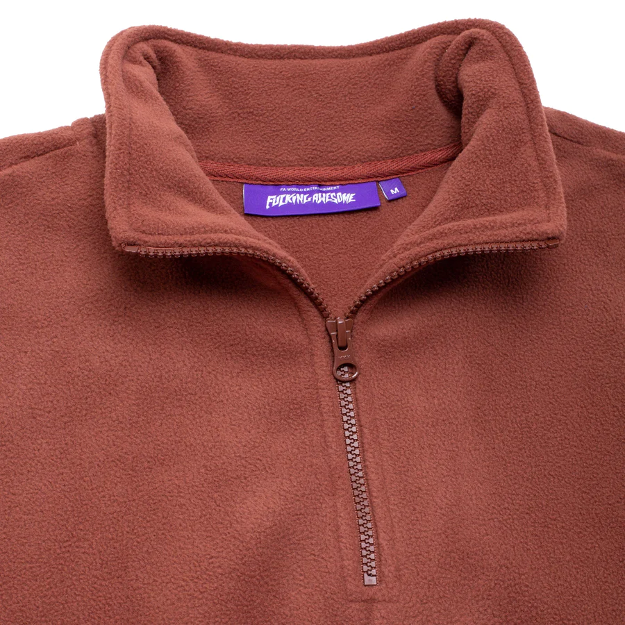 Fucking Awesome - Cut off Quarter Zip Polar Fleece (Brown)