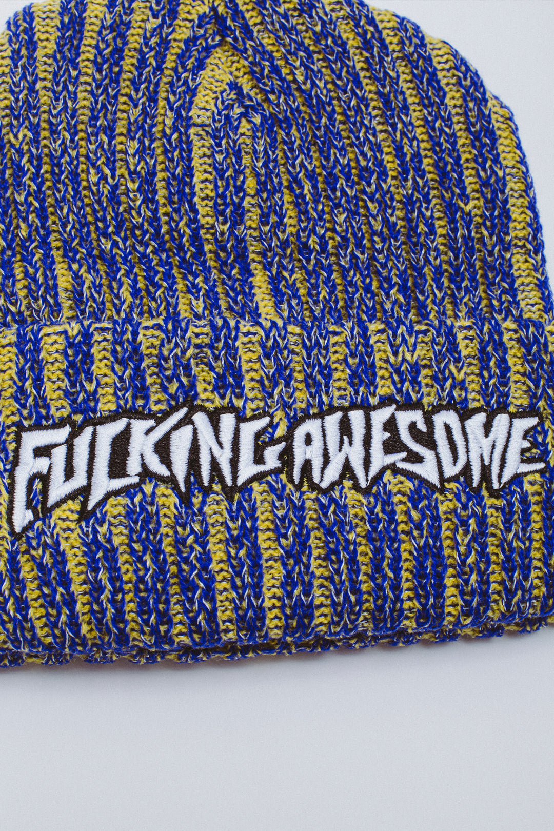 Fucking Awesome - Reflective Stripe Yellow Beanie