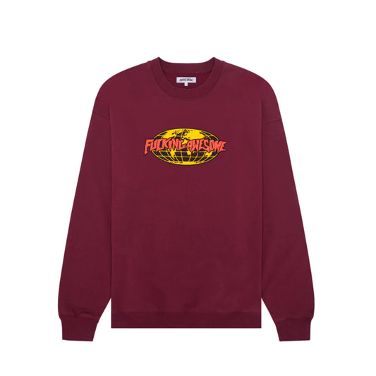 Fucking Awesome - FA World Crewneck (Maroon)