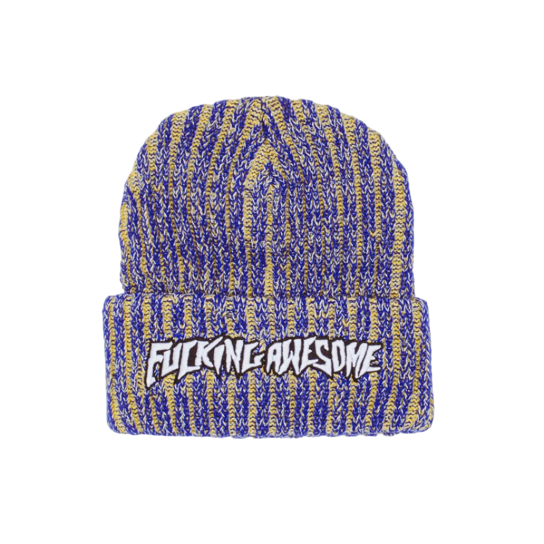 Fucking Awesome - Reflective Stripe Yellow Beanie