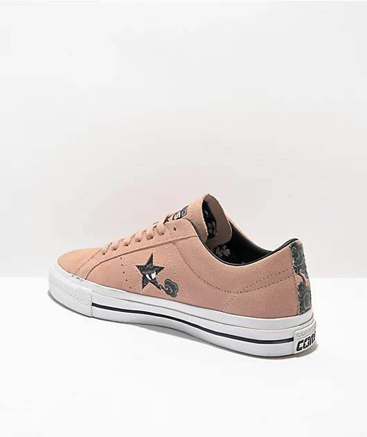 Converse - One Star Pro Clay Pink Suede Shoes