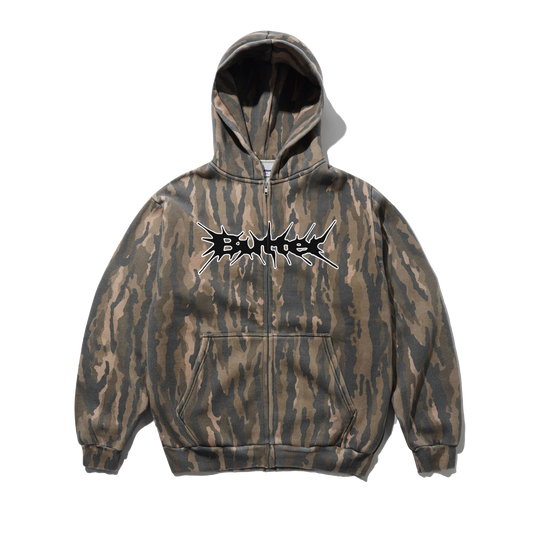 Butter - Nail Logo Zip-Thru Camo Hoodie