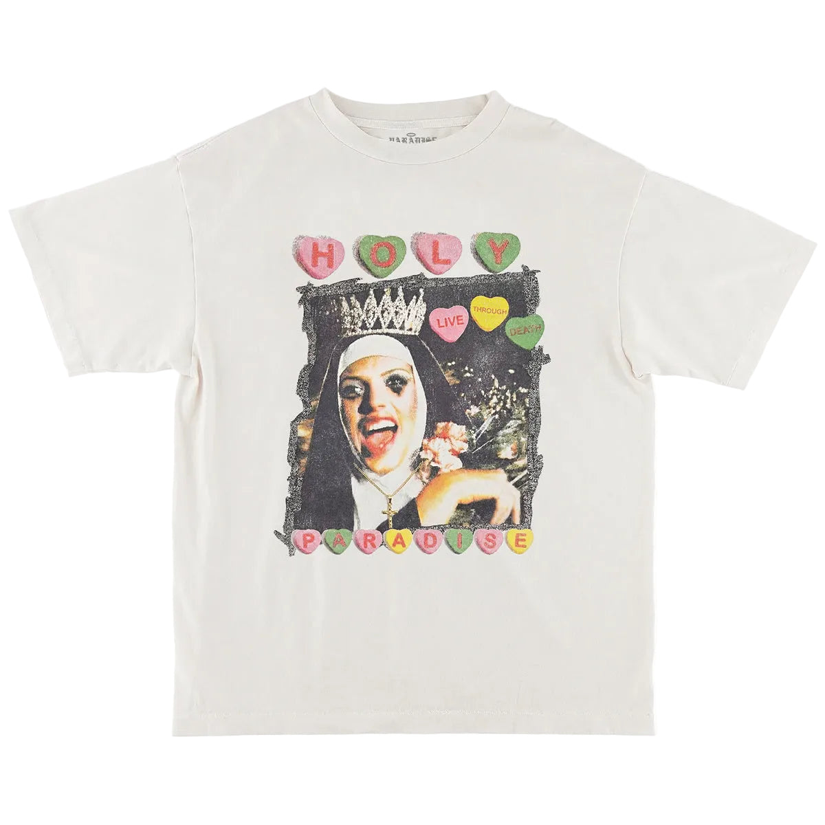 Paradise - Through Death Off White Tee