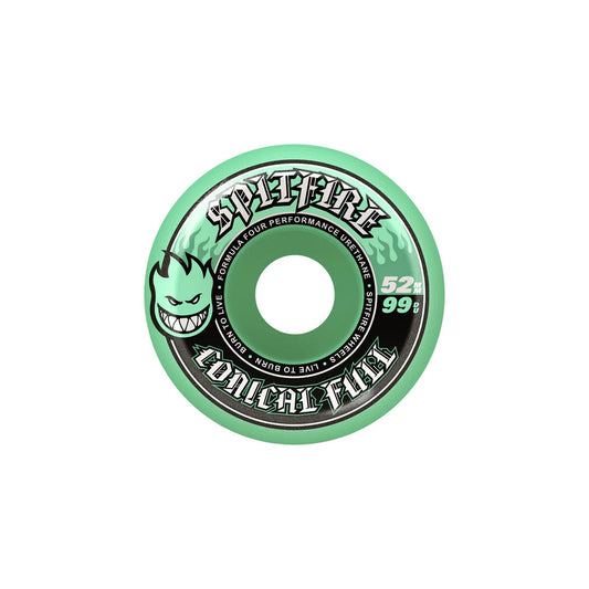 Spitfire Wheels - F4 99 Conical Full Teal 52mm