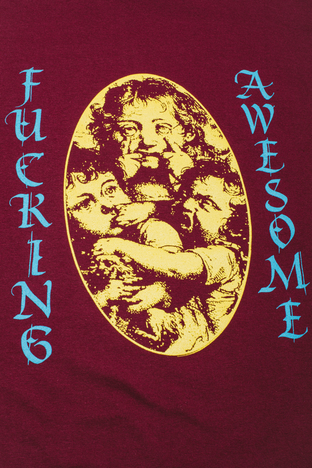 Fucking Awesome - Mischievous Faces Maroon Tee