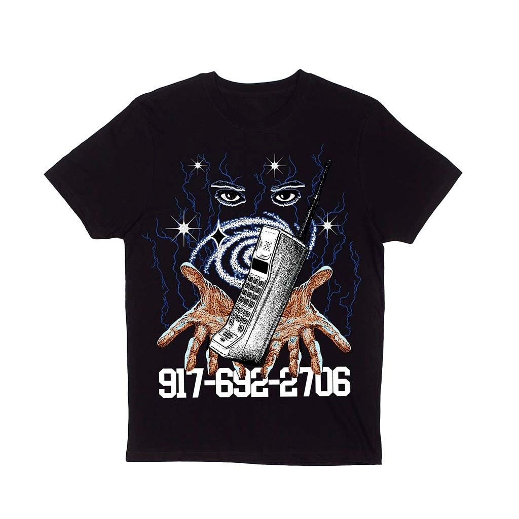 Call me 917 - Call me 805 Phone Tee Black